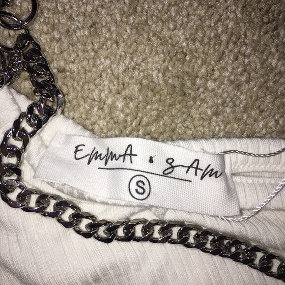 ACCEPTING OFFERS LF one shoulder chain top - Picture 3 of 5